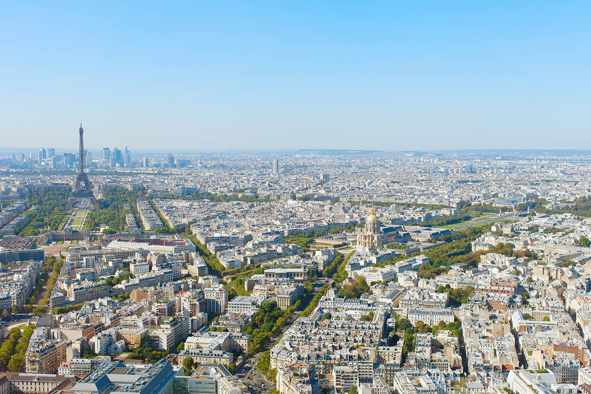 Vue aérienne de Paris